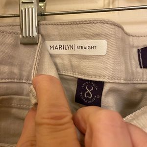 NYDJ Size 14 Cream-Colored Marilyn Jeans